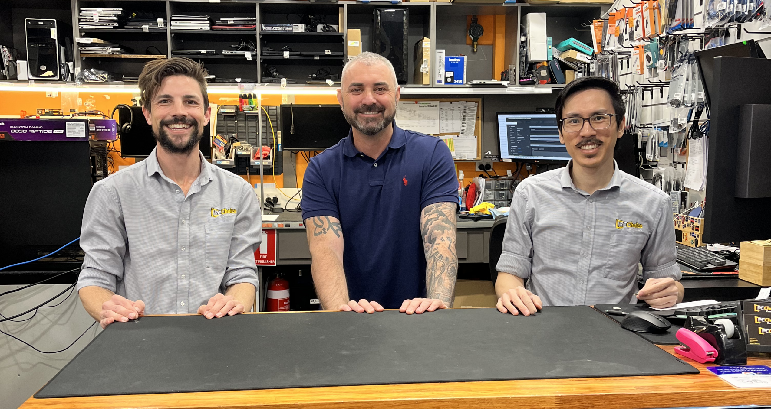 Haider, James and Patrick at PC Choice Wynnum West